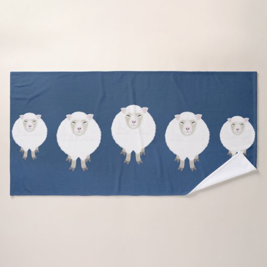 Schapen badhanddoek tellen (Badhanddoek)
