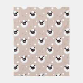 Schapen boerderij dier schattigste ontwerp zwart-w fleece deken