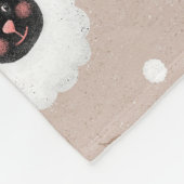 Schapen boerderij dier schattigste ontwerp zwart-w fleece deken (Hoek)