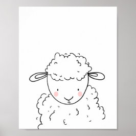 Schapen Boerderij Dierlijke zure lammeren Muur Kun Poster