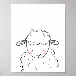 Schapen Boerderij Dierlijke zure lammeren Muur Kun Poster