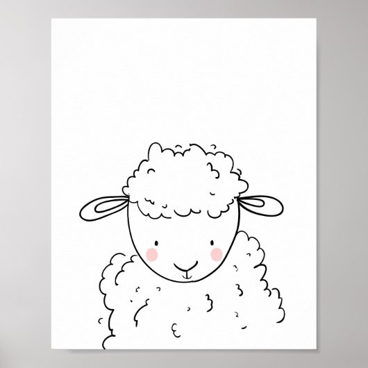 Schapen Boerderij Dierlijke zure lammeren Muur Kun Poster (Voorkant)