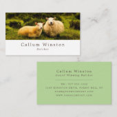 Schapen, boeren en slagers visitekaartje (Voorkant / Achterkant)