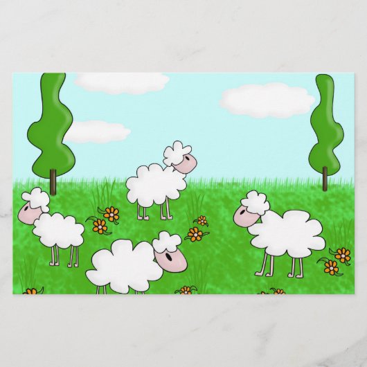 Schapen Briefpapier (Voorkant)