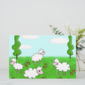 Schapen Briefpapier (Staand voorkant)