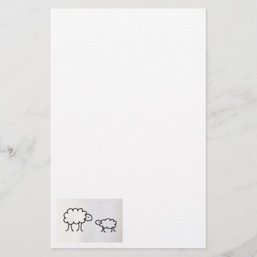 Schapen Briefpapier (Voorkant)