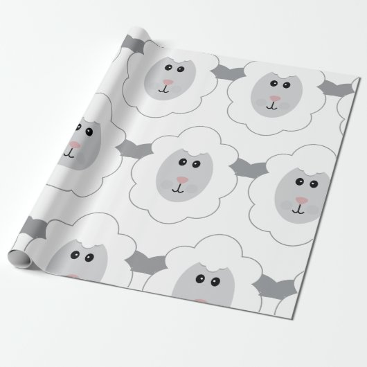Schapen Cadeaupapier (Uitgerold)