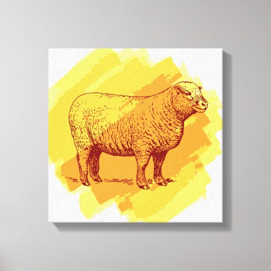  schapen canvas afdruk (Voorkant)