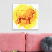  schapen canvas afdruk (Insitu (Woonkamer))