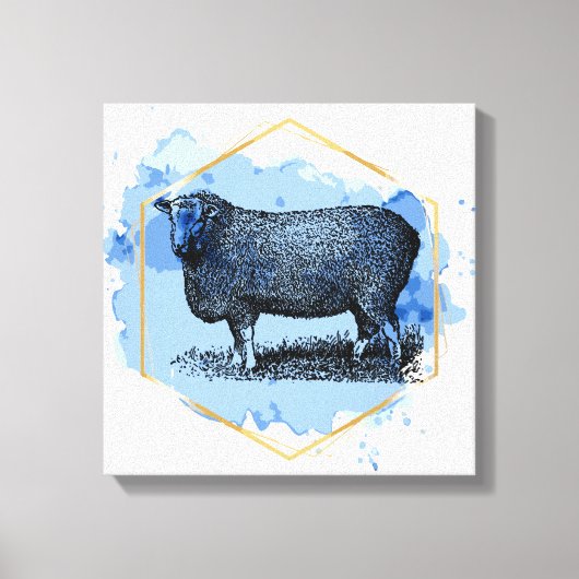  schapen canvas afdruk (Voorkant)