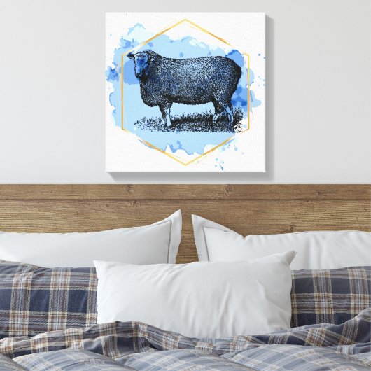  schapen canvas afdruk (Insitu (Slaapkamer))