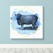  schapen canvas afdruk (Insitu (Houten vloer))