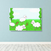 Schapen Canvas Afdruk (Insitu (Houten vloer))