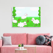 Schapen Canvas Afdruk (Insitu (Woonkamer))