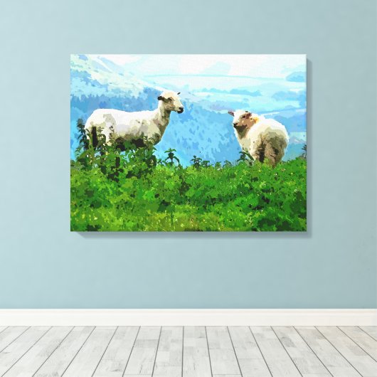 SCHAPEN CANVAS AFDRUK (Insitu (Houten vloer))