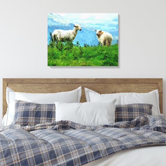SCHAPEN CANVAS AFDRUK (Insitu (Slaapkamer))