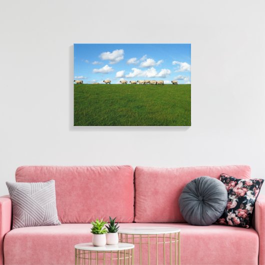 Schapen canvas print (Insitu (Woonkamer))
