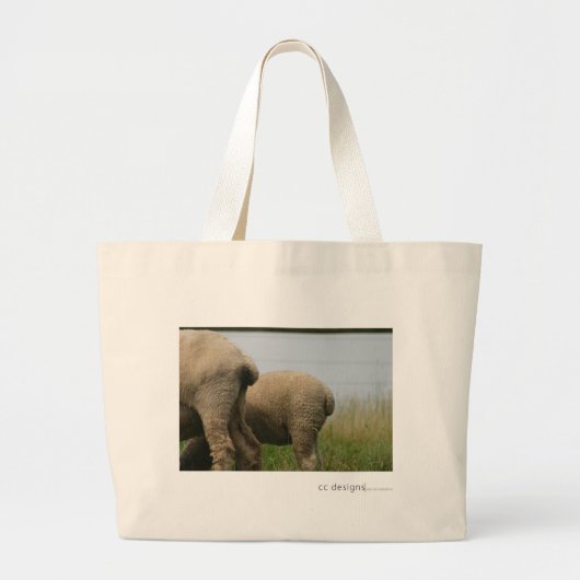 Schapen, cc-design-logo grote tote bag (Voorkant)
