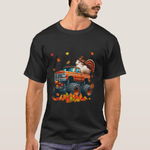 Schapen cosplay Turkije op monstertruck Thanksgivi T-shirt