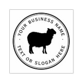 schapen Custom Business Logo Large Rubberstempel (Afrduk)