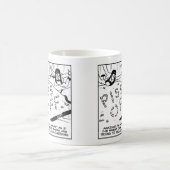 Schapen die een boodschap uitdragen aan parachutis koffiemok (Center)