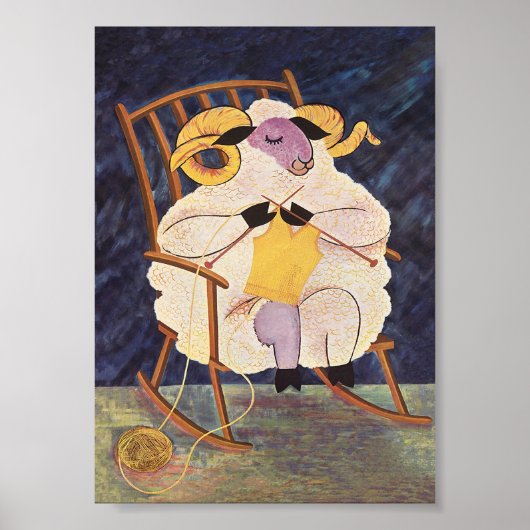 Schapen die een  Poster van Sweater eten (Voorkant)