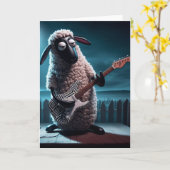 Schapen die gitaar spelen kaart (Gele Bloem)