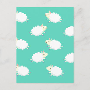 Schapen die het patroon herhalen briefkaart