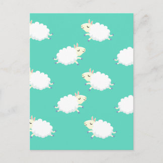 Schapen die het patroon herhalen briefkaart