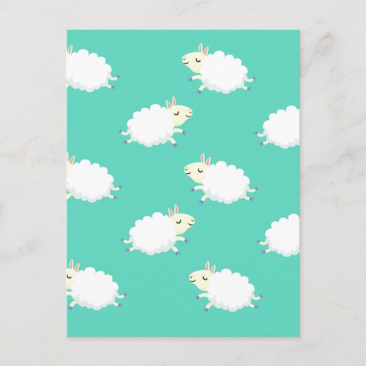 Schapen die het patroon herhalen briefkaart (Voorkant)