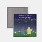 Schapen die hun kuddes bekijken magneet (Voorkant / Achterkant)