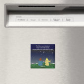 Schapen die hun kuddes bekijken magneet (Insitu (Vaatwasser))