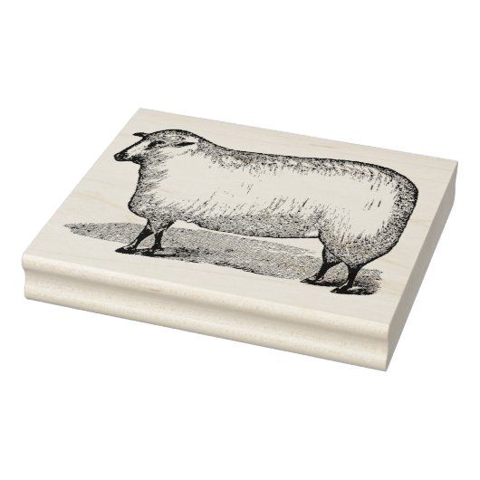 Schapen die links rubberen kunststempel zien rubberstempel (Stempel)