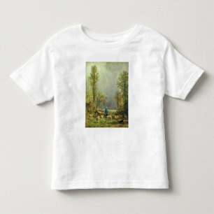 Schapen die naar een Storm kijken Kinder Shirts