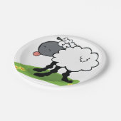 Schapen die tong uitsteken papieren bordje (Gekanteld)