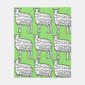 Schapen dierpatroon ontwerp schapenliefhebber fleece deken (Voorkant)