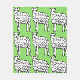 Schapen dierpatroon ontwerp schapenliefhebber fleece deken