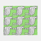 Schapen dierpatroon ontwerp schapenliefhebber fleece deken (Voorkant (Horizontaal))