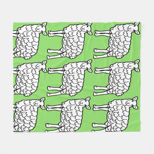 Schapen dierpatroon ontwerp schapenliefhebber fleece deken (Voorkant (Horizontaal))