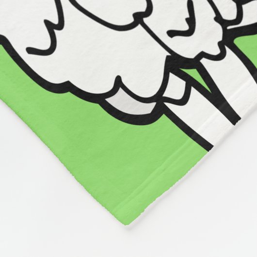 Schapen dierpatroon ontwerp schapenliefhebber fleece deken (Hoek)