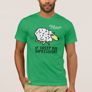 Schapen doen Impressie van een Koe T-shirt