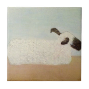 Schapen (door Milton Avery) Tegeltje