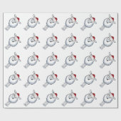 Schapen dragen een kersthoed. cadeaupapier (Vlak)