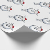 Schapen dragen een kersthoed. cadeaupapier (Hoek)