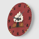 Schapen en bloemen grote klok (Hoek)