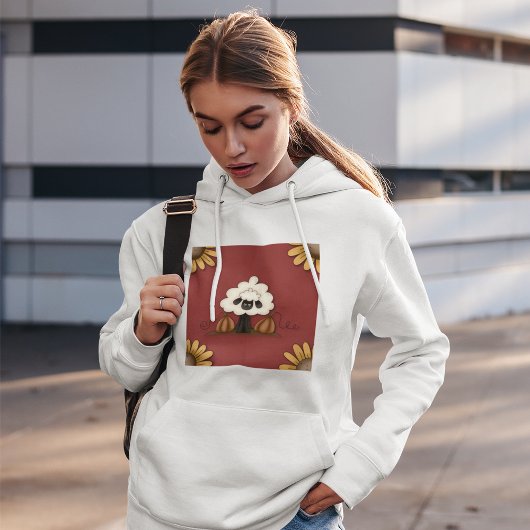 Schapen en bloemen hoodie