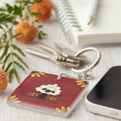 Schapen en bloemen sleutelhanger (Voorkant Rechts)