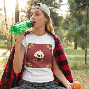 Schapen en bloemen t-shirt