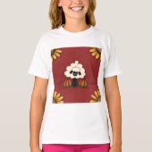 Schapen en bloemen t-shirt (Voorkant)