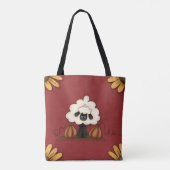 Schapen en bloemen tote bag (Achterkant)